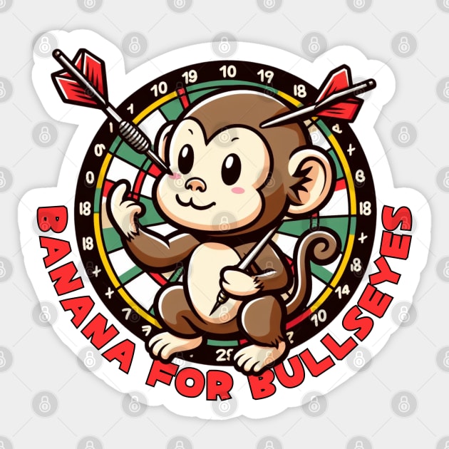 Darts monkey Sticker by Japanese Fever